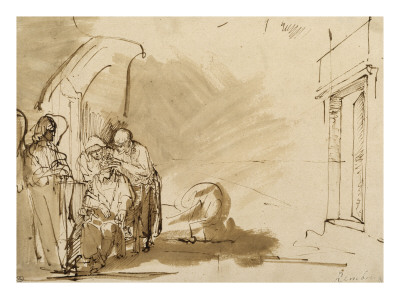 Tobie Rendant La Vue A Son Pere by Rembrandt Van Rijn Pricing Limited Edition Print image