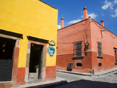Colorful Buildings Along, San Miguel, Guanajuato State, Mexico by Julie Eggers Pricing Limited Edition Print image