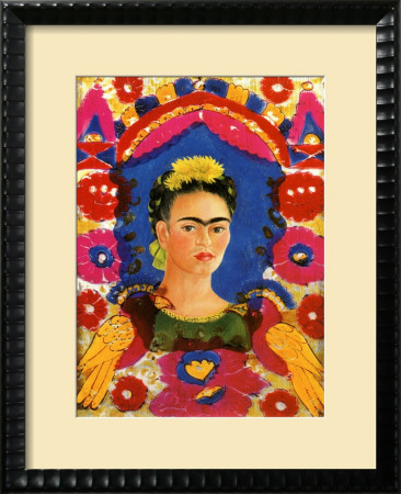 Self-Portrait With Flowers by Frida Kahlo Pricing Limited Edition Print image