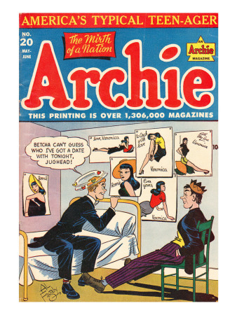 Archie Comics Retro: Archie Comic Book Cover #20 (Aged) by Al Fagaly Pricing Limited Edition Print image