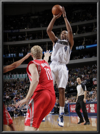 Houston Rockets V Dallas Mavericks: Caron Butler And Chase Budinger by Glenn James Pricing Limited Edition Print image