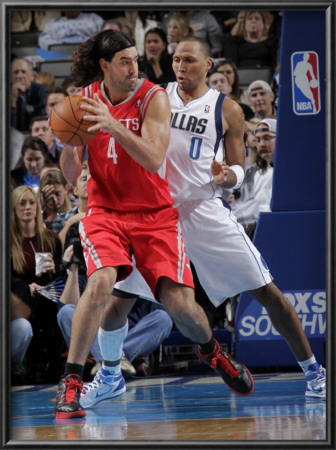 Houston Rockets V Dallas Mavericks: Luis Scola And Shawn Marion by Glenn James Pricing Limited Edition Print image