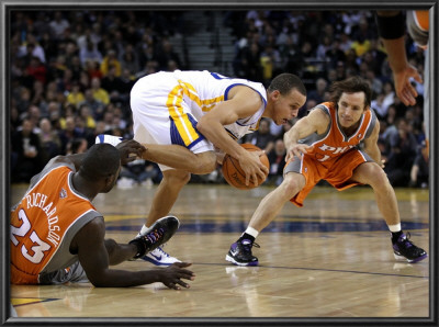 Phoenix Suns V Golden State Warriors: Stephen Curry, Jason Richardson And Steve Nash by Ezra Shaw Pricing Limited Edition Print image