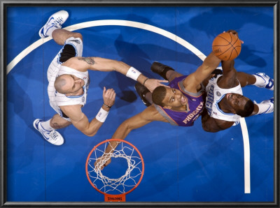 Phoenix Suns V Orlando Magic: Garret Siler And Brandon Bass by Fernando Medina Pricing Limited Edition Print image