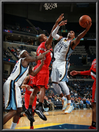 Portland Trail Blazers V Memphis Grizzlies: Mike Conley And Dante Cunningham by Joe Murphy Pricing Limited Edition Print image