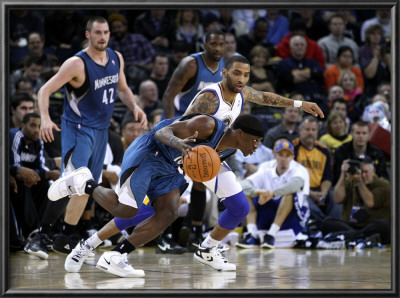 Minnesota Timberwolves V Golden State Warriors: Jonny Flynn And Acie Law by Ezra Shaw Pricing Limited Edition Print image