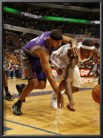 Phoenix Suns V Charlotte Bobcats: Tyrus Thomas And Jared Dudley by Kent Smith Pricing Limited Edition Print image