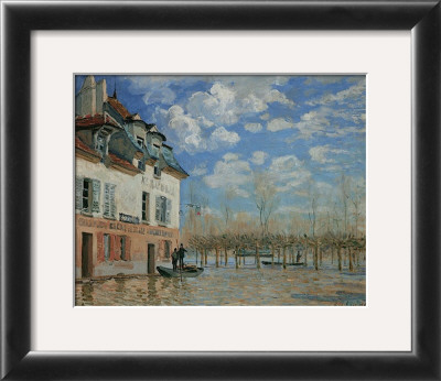 A Boat During The Flood At Port Marly, C.1876 by Alfred Sisley Pricing Limited Edition Print image
