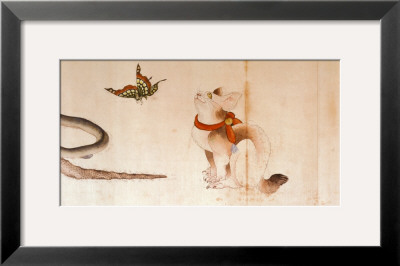 Cat And Butterfly by Katsushika Hokusai Pricing Limited Edition Print image