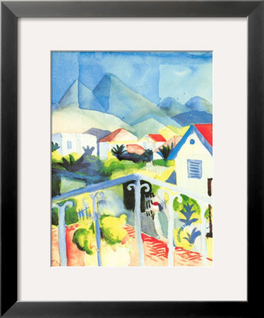White House, Tunisia, C.1914 by Auguste Macke Pricing Limited Edition Print image