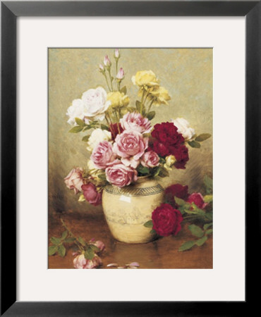 Heritage, Still Life With Roses by Gustav Bienvetu Pricing Limited Edition Print image