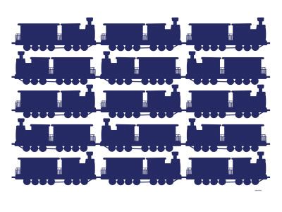 Navy Train Duplicate by Avalisa Pricing Limited Edition Print image