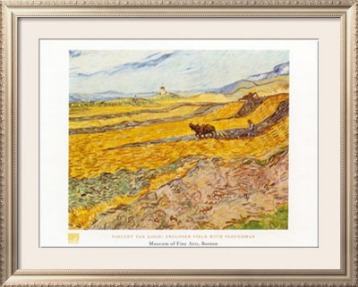 Field With Ploughman by Vincent Van Gogh Pricing Limited Edition Print image