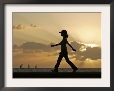 Sunset Walker, Honolulu, Hawaii by Marco Garcia Pricing Limited Edition Print image