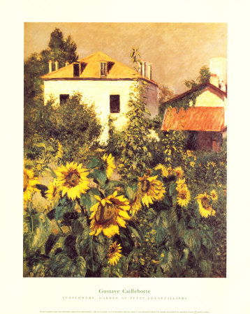 Sunflowers, Garden At Petit Gennevilliers by Gustave Caillebotte Pricing Limited Edition Print image