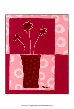 Minimalist Flowers In Pink Iii by Jennifer Goldberger Pricing Limited Edition Print image