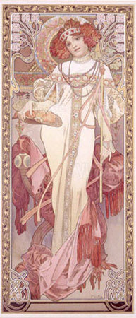 Autumn, 1900 by Alphonse Mucha Pricing Limited Edition Print image