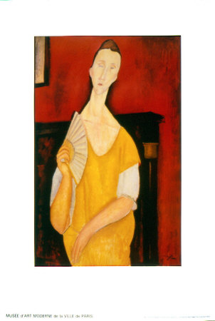 Femme A L'evantail, 1919 by Amedeo Modigliani Pricing Limited Edition Print image