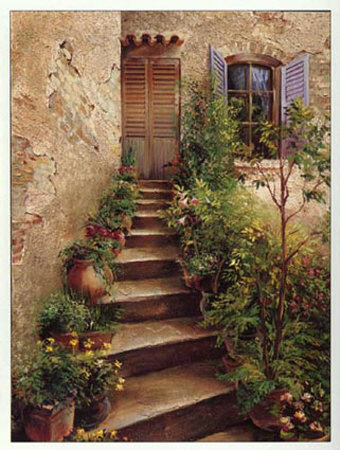 Stairway In Provence by Roger Duvall Pricing Limited Edition Print image