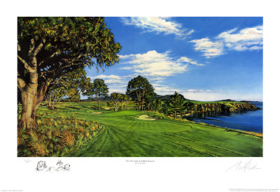 Pebble Beach, 5Th Hole by Sir Francis Powell Pricing Limited Edition Print image