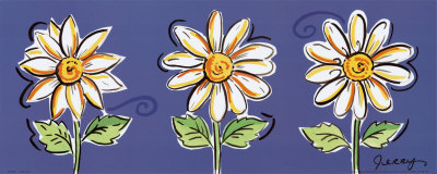 Three White Daisies by Alison Jerry Pricing Limited Edition Print image