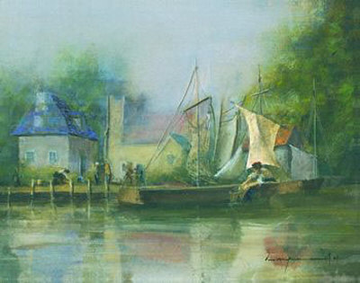 Harbor Town I by Dwayne Warwick Pricing Limited Edition Print image