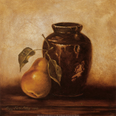 Crock With Pears by Peggy Thatch Sibley Pricing Limited Edition Print image