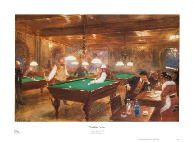 Billiard Parlour by Jean Béraud Pricing Limited Edition Print image