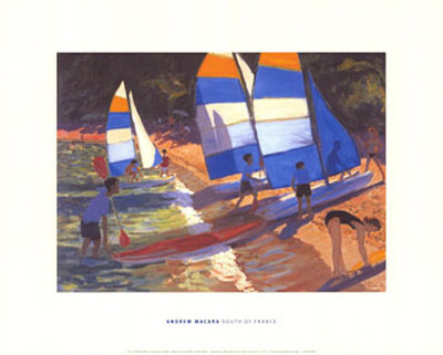 Sailboats South Of France, 1995 by Andrew Macara Pricing Limited Edition Print image