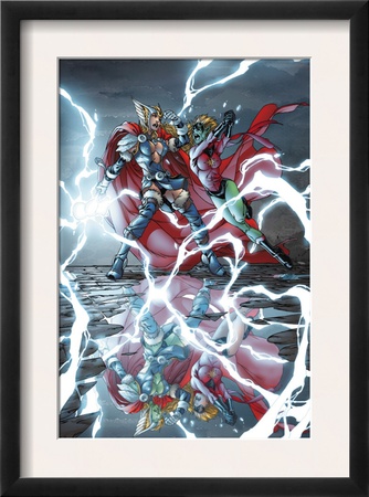 Avengers: The Initiative #18 Cover: Thor Girl And Ultragirl by Mark Brooks Pricing Limited Edition Print image