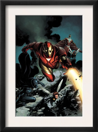 Iron Man #85 Cover: Iron Man, Falcon, Wasp, Ant-Man, Black Panther And Avengers by Steve Epting Pricing Limited Edition Print image