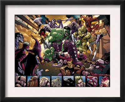 Avengers: The Initiative #4 Group: Hulk, Korg, Miek, No-Name, Hiroim And Elloe Kaifi by Stefano Caselli Pricing Limited Edition Print image