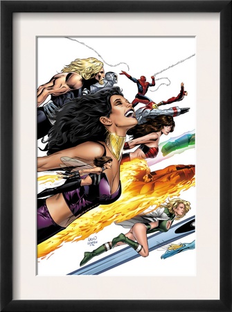 Ultimate Power #9 Cover: Wasp, Human Torch And Power Princess by Greg Land Pricing Limited Edition Print image