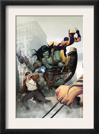 Incredible Hulk #603 Cover: Skaar, Wolverine, Banner And Bruce by Ariel Olivetti Pricing Limited Edition Print image