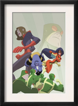 Marvel Adventures Super Heroes #16 Cover: Beast, Spider Woman And Giant Girl by Sean Galloway Pricing Limited Edition Print image