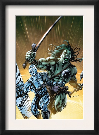 Skaar: Son Of Hulk #8 Cover: Skaar And Silver Surfer by David Yardin Pricing Limited Edition Print image