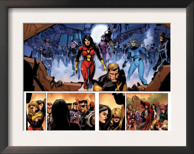 Secret Invasion #8 Group: Spider Woman, Invisible Woman, Pym And Hank by Leinil Francis Yu Pricing Limited Edition Print image