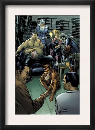 House Of M: Avengers #2 Group: Blob, Avalanche, Boom Boom, Task Master And Feral by Mike Perkins Pricing Limited Edition Print image