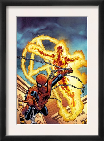 Fantastic Four #512 Cover: Human Torch And Spider-Man by Mike Wieringo Pricing Limited Edition Print image