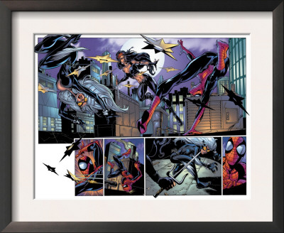 Ultimate Spider-Man #52 Group: Black Cat, Spider-Man And Elektra by Mark Bagley Pricing Limited Edition Print image