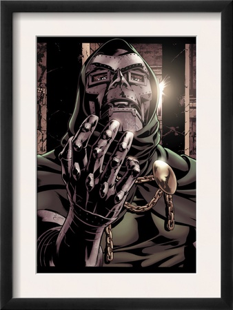 Books Of Doom #1 Headshot: Dr. Doom Fighting by Pablo Raimondi Pricing Limited Edition Print image