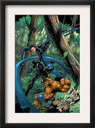 Fantastic Four: First Family #1 Cover: Mr. Fantastic, Thing And Black Panther Fighting by Carlo Pagulayan Pricing Limited Edition Print image