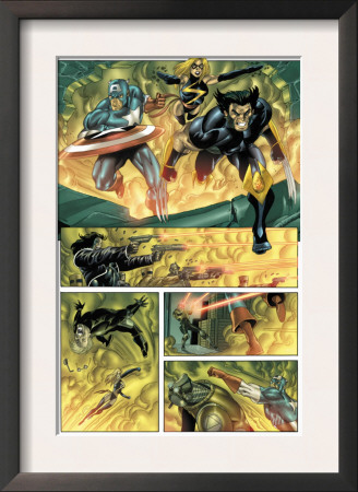 Wolverine Captain America #4 Group: Wolverine, Captain America And Warbird by Tom Derenick Pricing Limited Edition Print image
