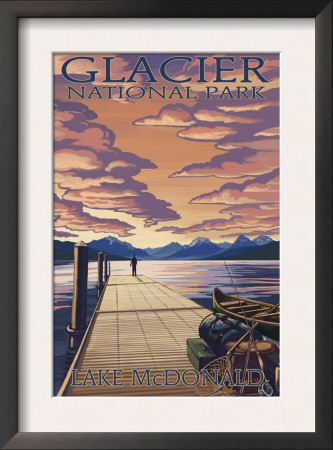 Glacier National Park - Lake Mcdonald, C.2009 by Lantern Press Pricing Limited Edition Print image
