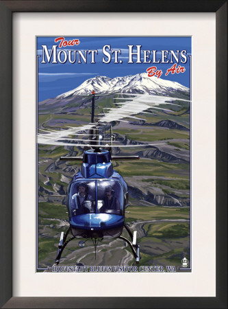 Hoffstadt Bluffs - Helicopter Tours - Mount St. Helens, Wa, C.2009 by Lantern Press Pricing Limited Edition Print image