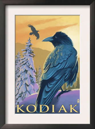 Kodiak, Alaska - Ravens, C.2009 by Lantern Press Pricing Limited Edition Print image