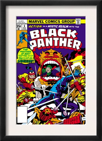 Black Panther #7 Cover: Black Panther Charging by Jack Kirby Pricing Limited Edition Print image
