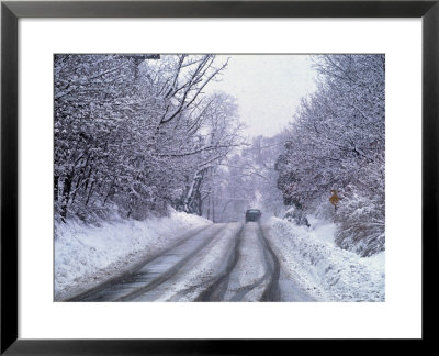 Road Covered With Snow, Winchester, Ma by Frank Siteman Pricing Limited Edition Print image