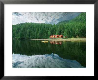 Kayaker Paddling, Nimmo Bay Lodge, Canada by Yvette Cardozo Pricing Limited Edition Print image