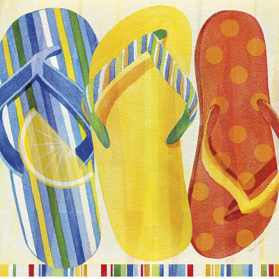 Colorful Flip Flops by Mary Escobedo Pricing Limited Edition Print image